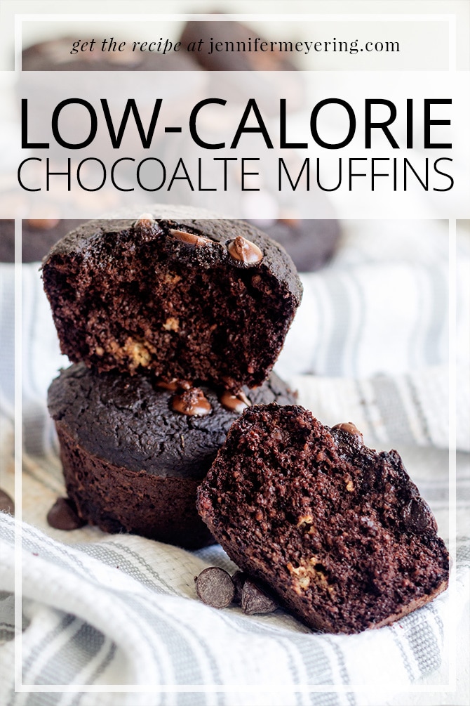 Low-Cal Chocolate Muffins - JenniferMeyering.com