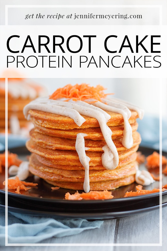 Carrot Cake Protein Pancakes - JenniferMeyering.com