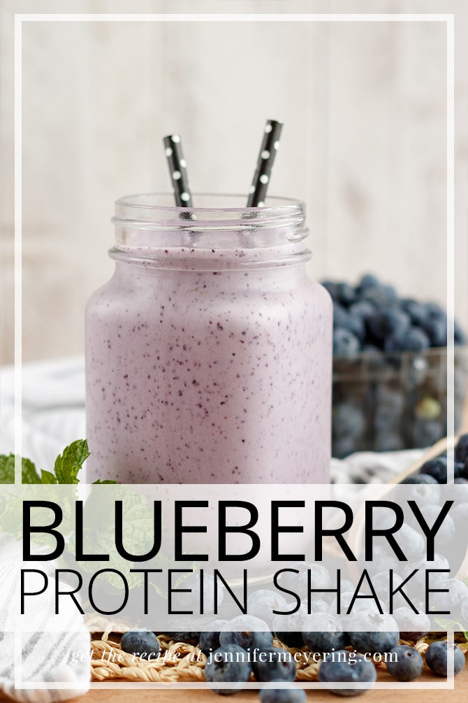 Blueberry Protein Shake - JenniferMeyering.com