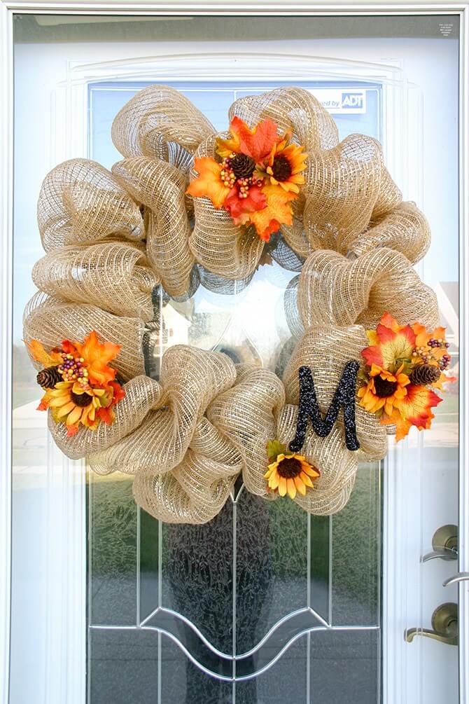 Fall Deco Mesh Wreath