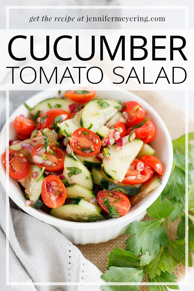 Cucumber Tomato Salad - JenniferMeyering.com