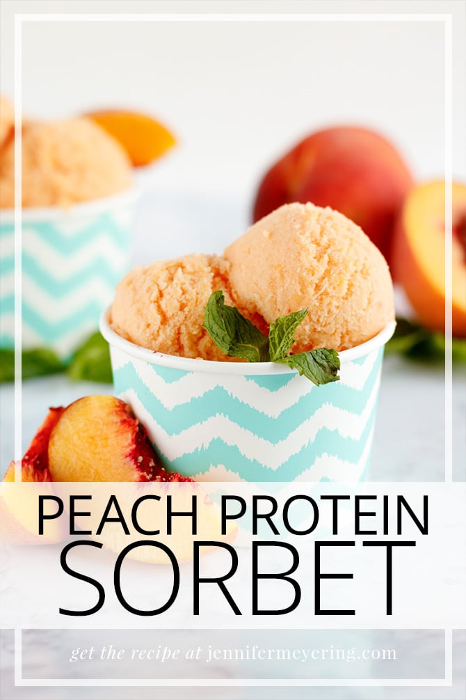 Peach Protein Sorbet - JenniferMeyering.com