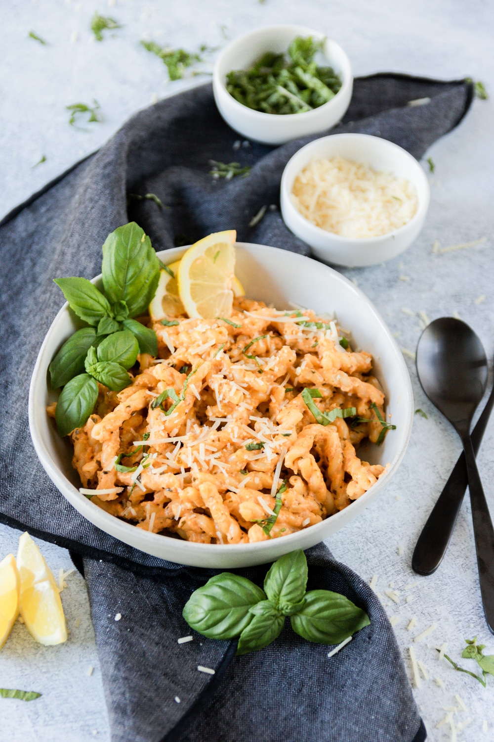 Roasted Red Pepper & Goat Cheese Pasta