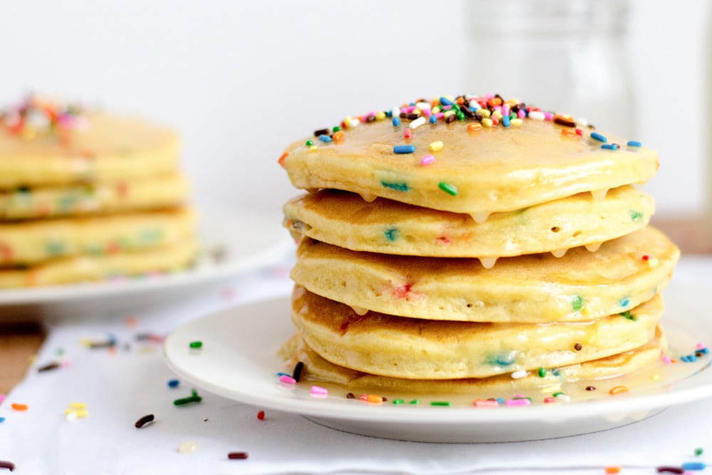 Cake Batter Funfetti Pancakes