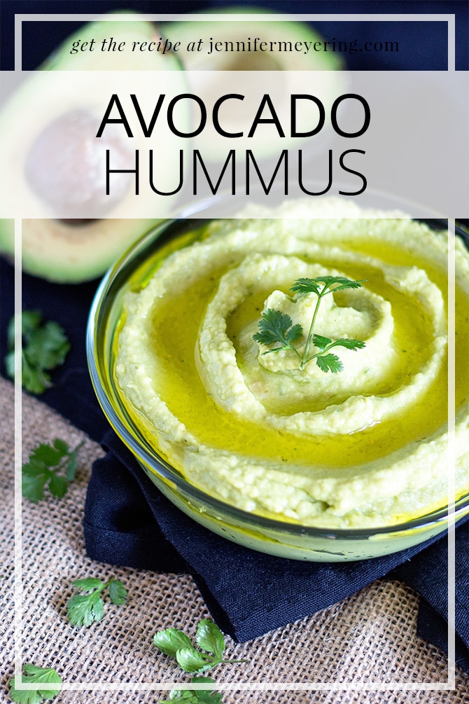 Avocado Hummus - JenniferMeyering.com