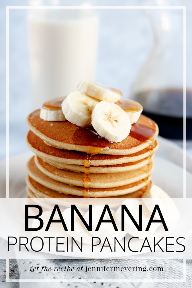 Banana Protein Pancakes - JenniferMeyering.com