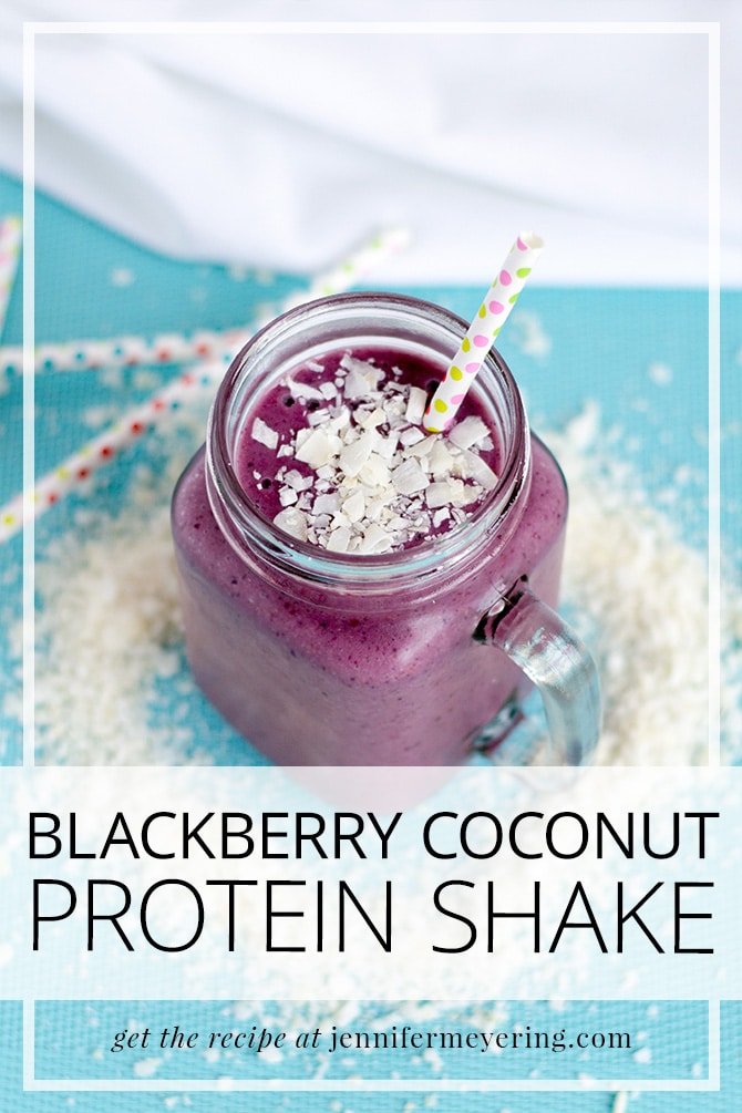Blackberry Coconut Protein Shake - JenniferMeyering.com