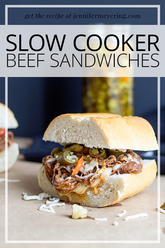 Slow Cooker Beef Sandwiches - JenniferMeyering.com