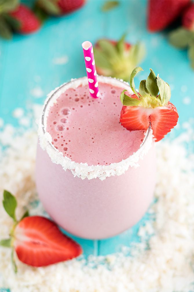 Strawberry Coconut Protein Shake