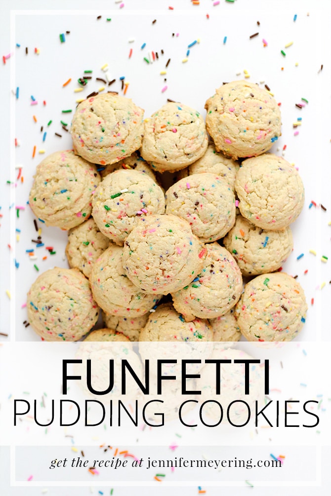 Funfetti Pudding Cookies | JenniferMeyering.com