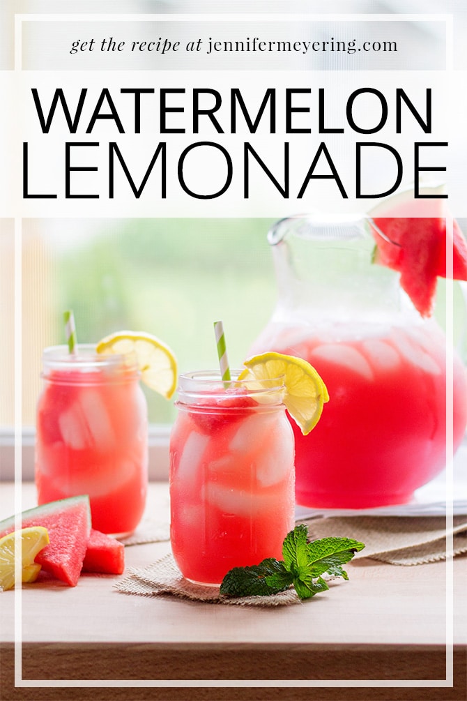 Watermelon Lemonade | JenniferMeyering.com
