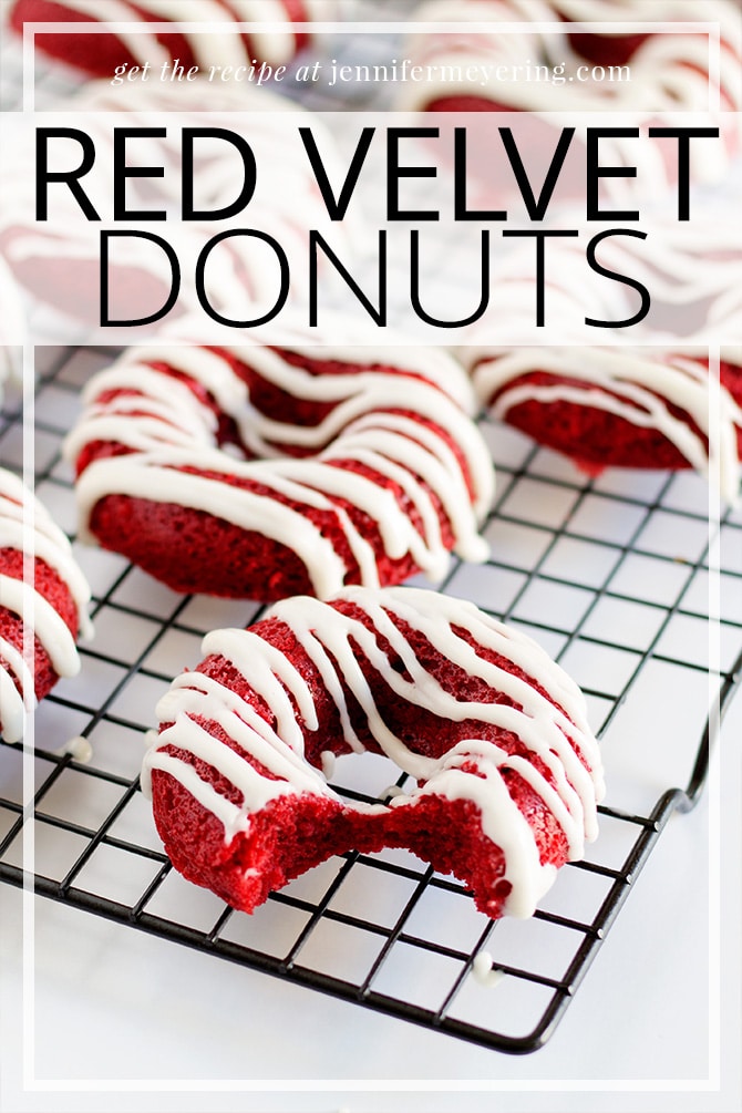 Red Velvet Donuts -- JenniferMeyering.com