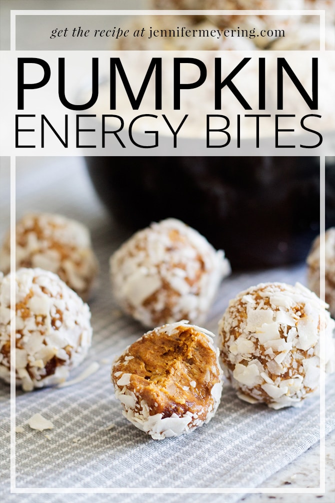 Pumpkin Energy Bites -- JenniferMeyering.com