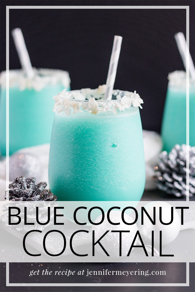 Blue Coconut Cocktail - JenniferMeyering.com