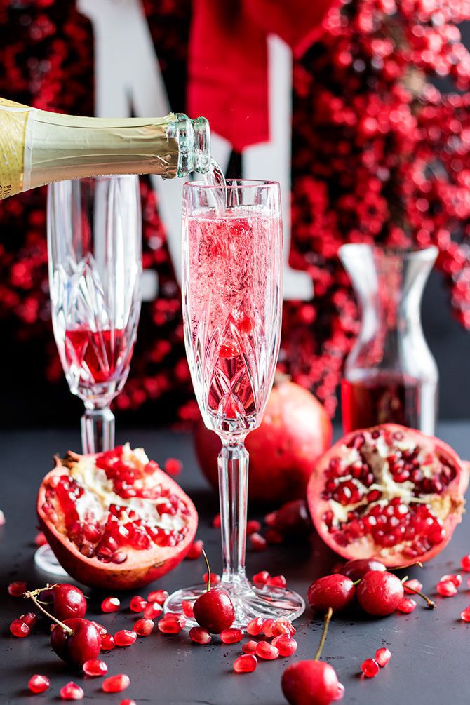 Cherry Pomegranate Champagne