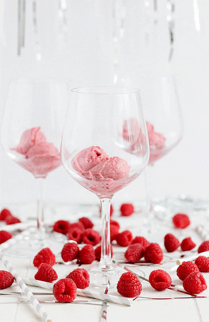 Raspberry Sorbet Champagne GIF