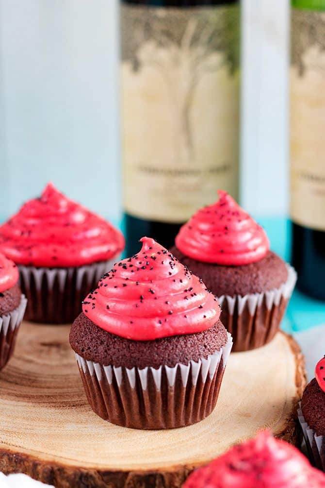 Chocolate Red Wine Cupcakes