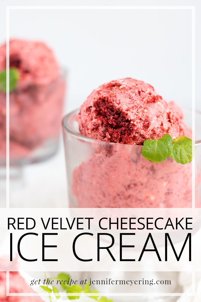 Red Velvet Cheesecake Ice Cream - JenniferMeyering.com