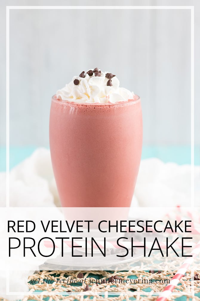 Red Velvet Cheesecake Protein Shake - JenniferMeyering.com