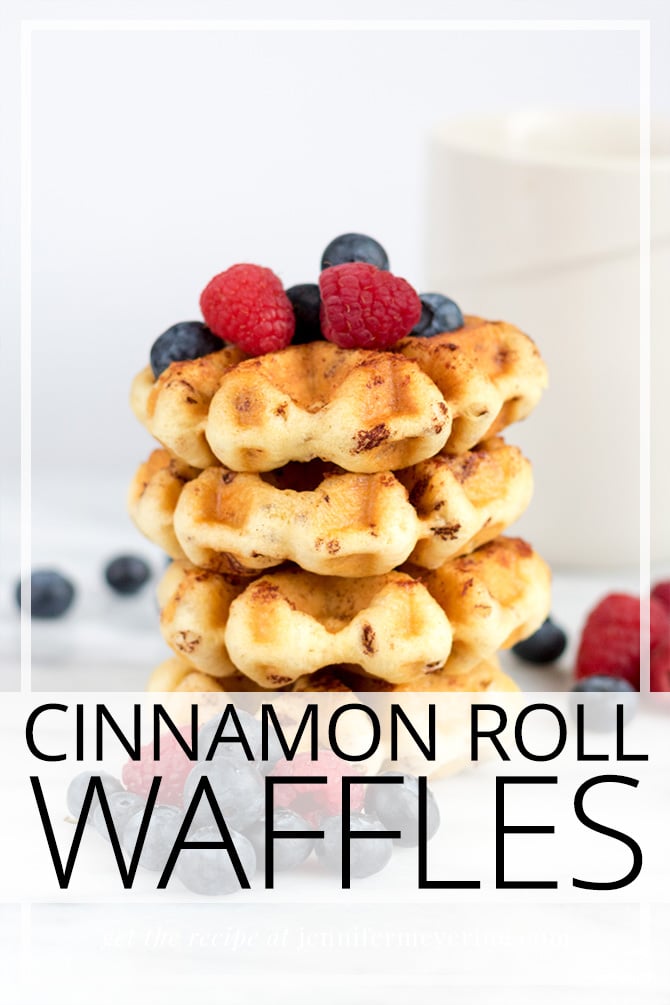 Cinnamon Roll Waffles - JenniferMeyering.com