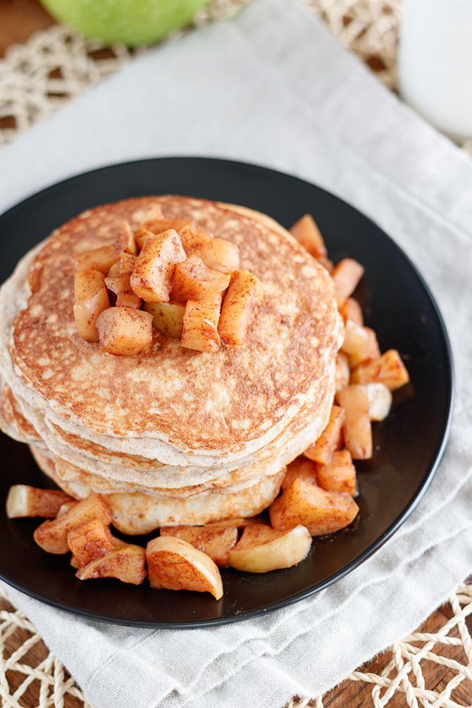 Apple Cinnamon Protein Pancakes