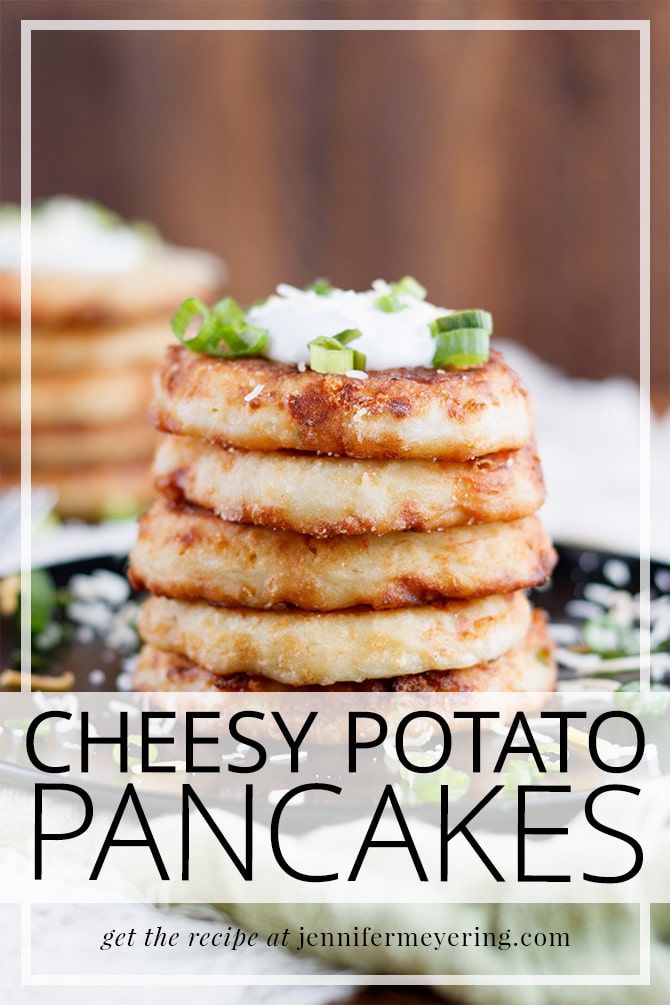 Cheesy Potato Pancakes - JenniferMeyering.com