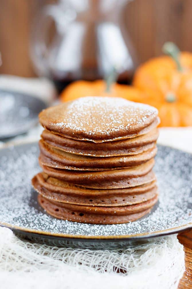 Chocolate Pumpkin Pancakes