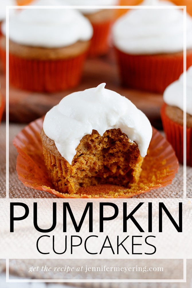 Pumpkin Cupcakes - JenniferMeyering.com