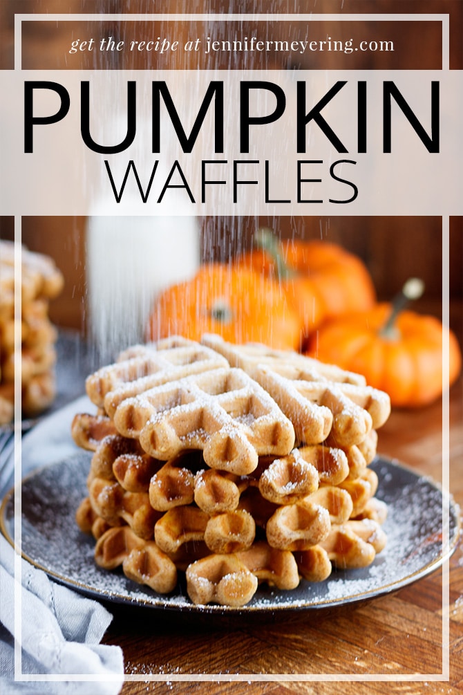 Pumpkin Waffles - JenniferMeyering.com