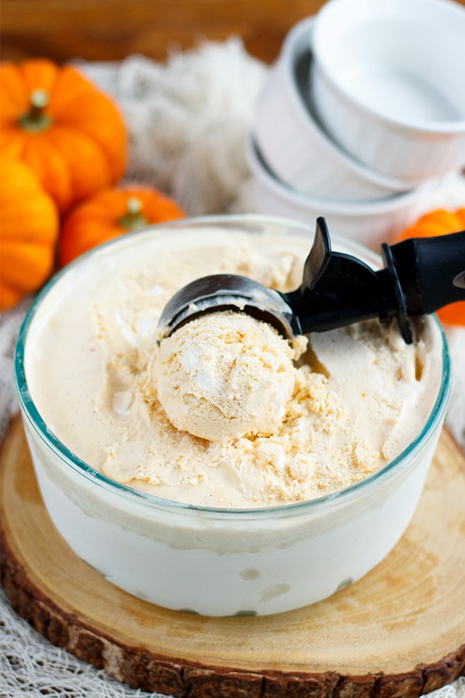 Pumpkin Marshmallow Ice Cream