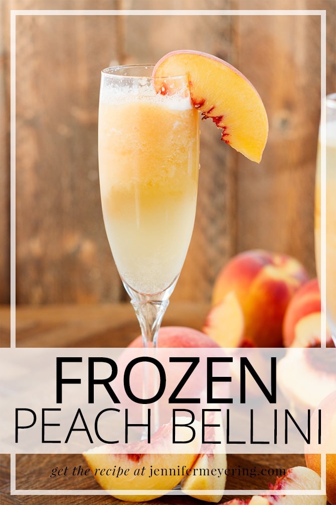 Frozen Peach Bellini - JenniferMeyering.com