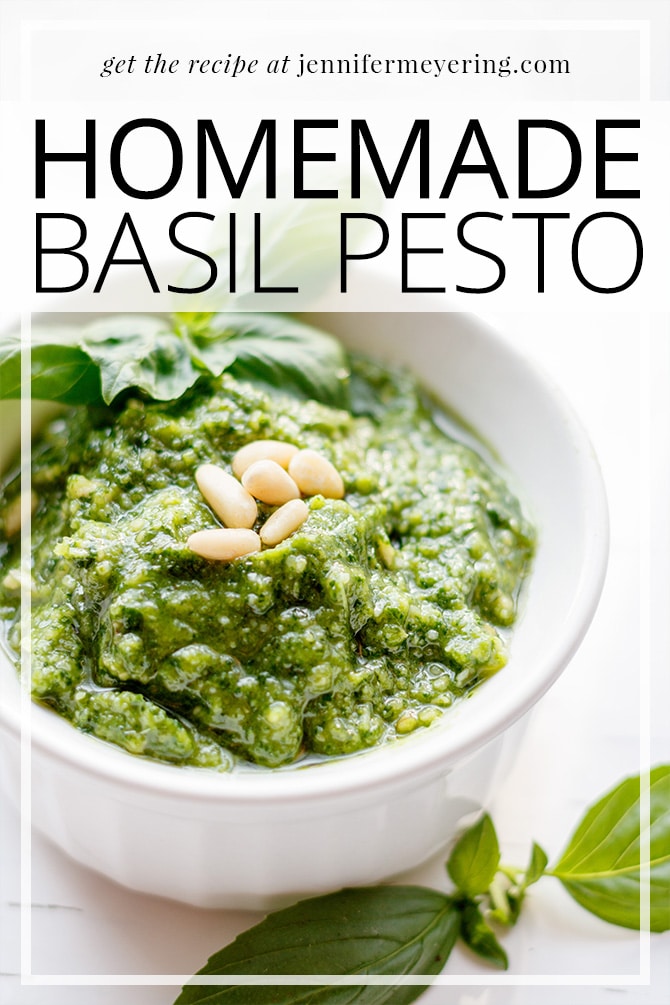 Homemade Basil Pesto - JenniferMeyering.com