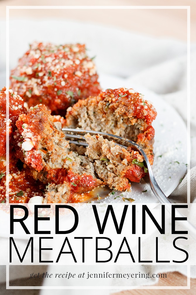 Red-Wine Meatballs - JenniferMeyering.com