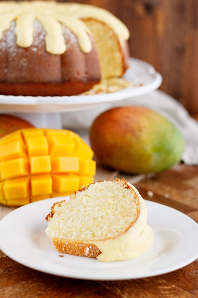 Mango Glazed Bundt Cake
