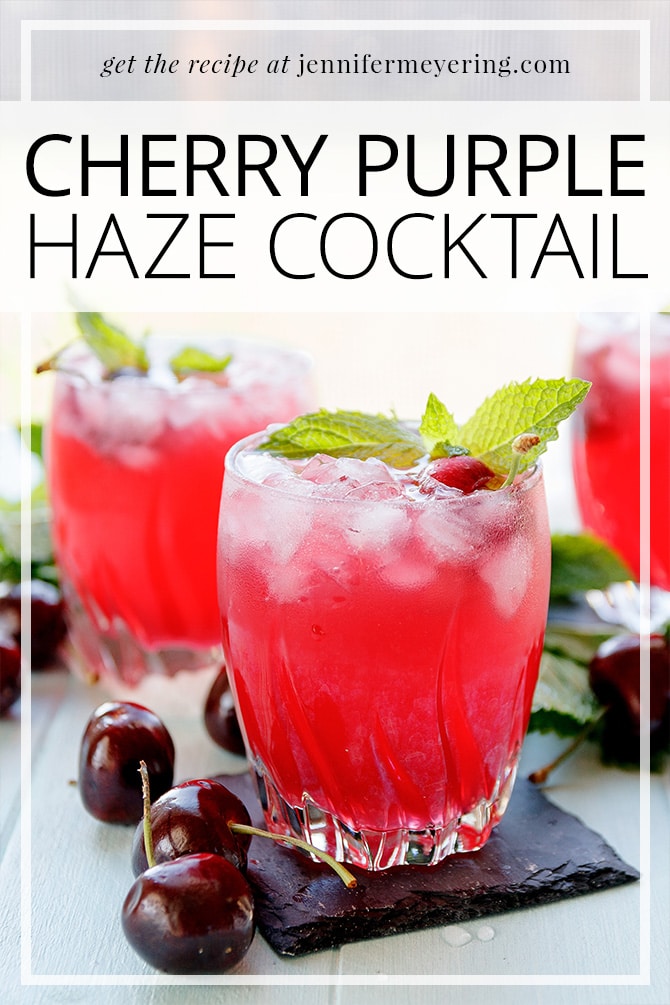 Cherry Purple Haze Cocktail - JenniferMeyering.com