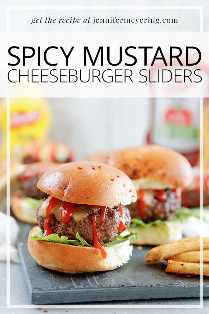 Spicy Mustard Cheeseburger Sliders - JenniferMeyering.com