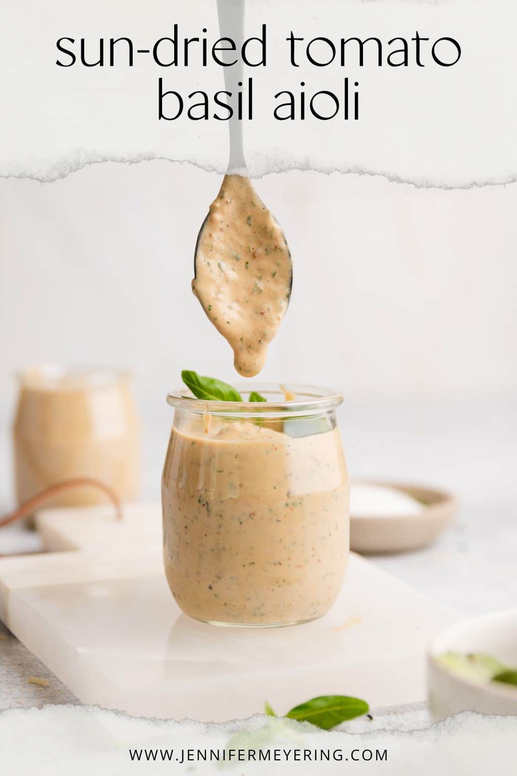 Sun-Dried Tomato Basil Aioli - JenniferMeyering.com
