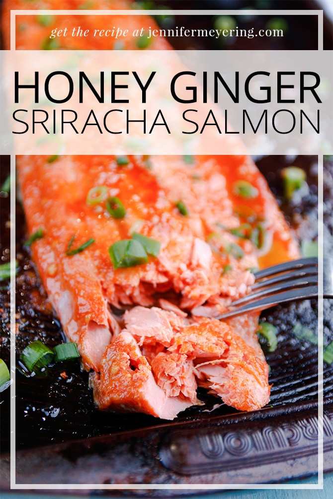 Honey Ginger Sriracha Salmon - JenniferMeyering.com