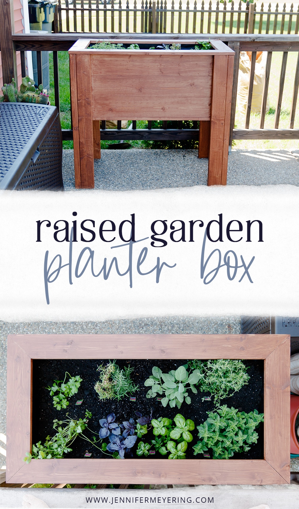 DIY Raised Garden Planter Box - JenniferMeyering.com