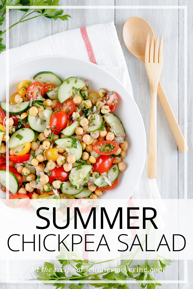 Summer Chickpea Salad - JenniferMeyering.com