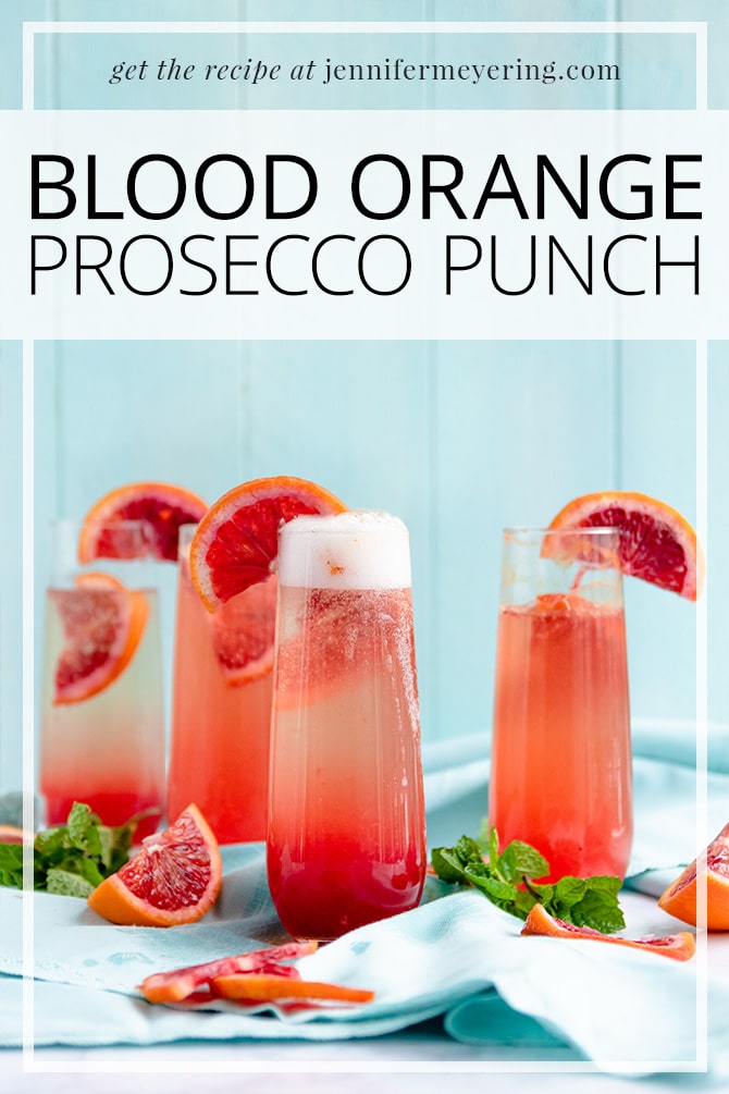 Blood Orange Prosecco Punch - JenniferMeyering.com