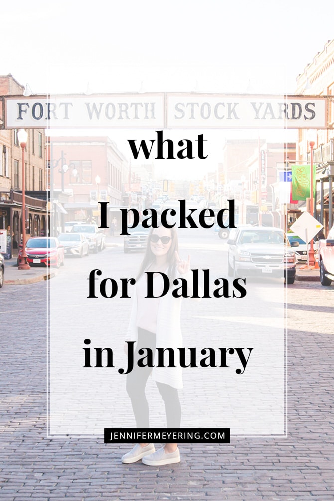 What I Packed for Dallas in January - JenniferMeyering.com
