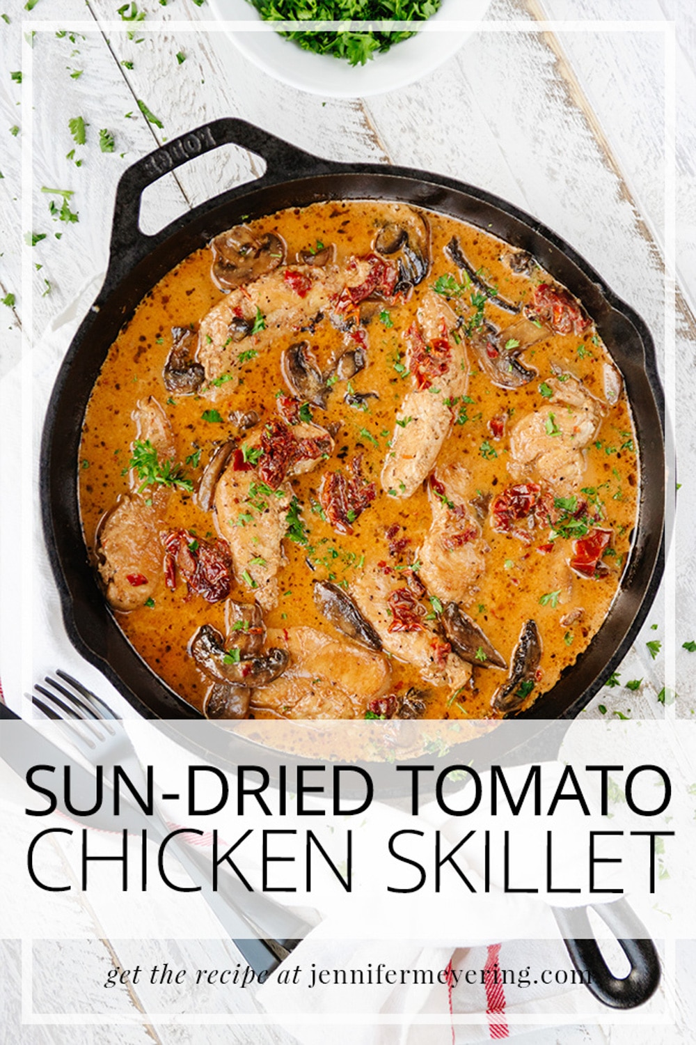 Sun-Dried Tomato Chicken - JenniferMeyering.com Skillet