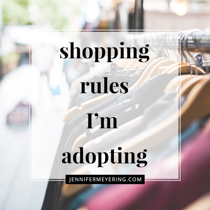 Shopping Rules I'M Adopting