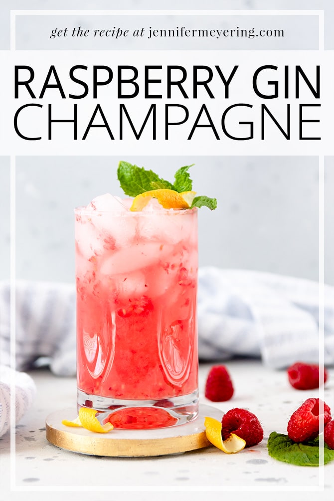Raspberry Gin Champagne - JenniferMeyering.com