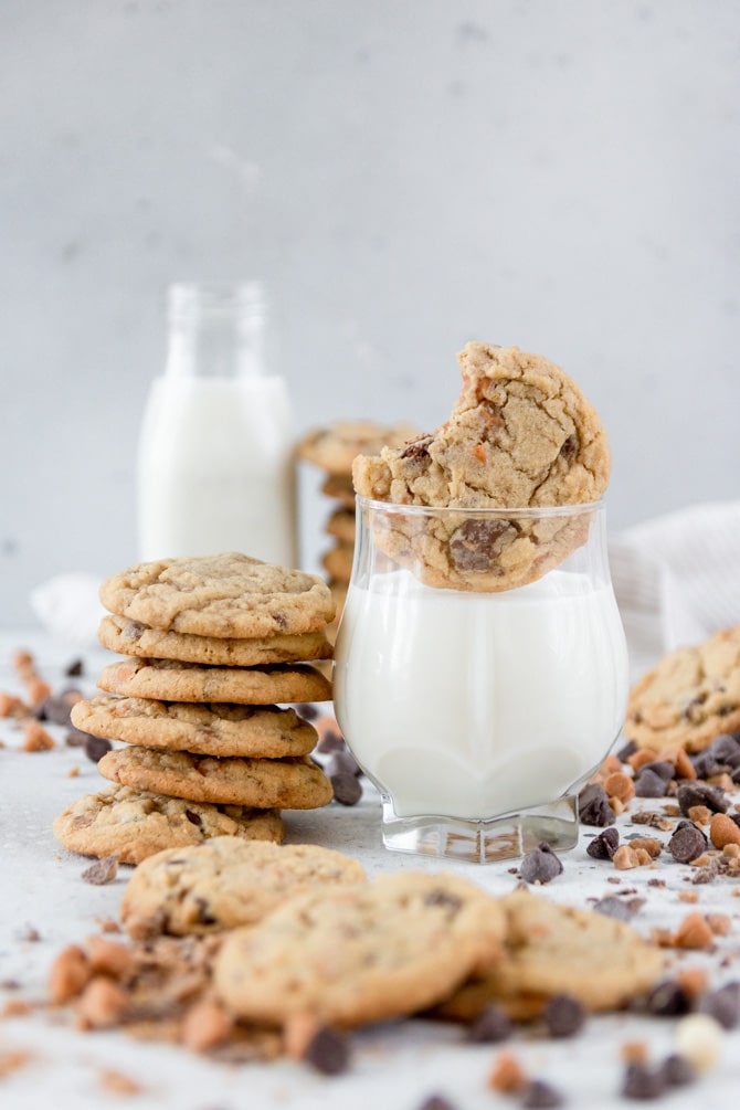 Toffee Butterscotch Chocolate Chip Cookies