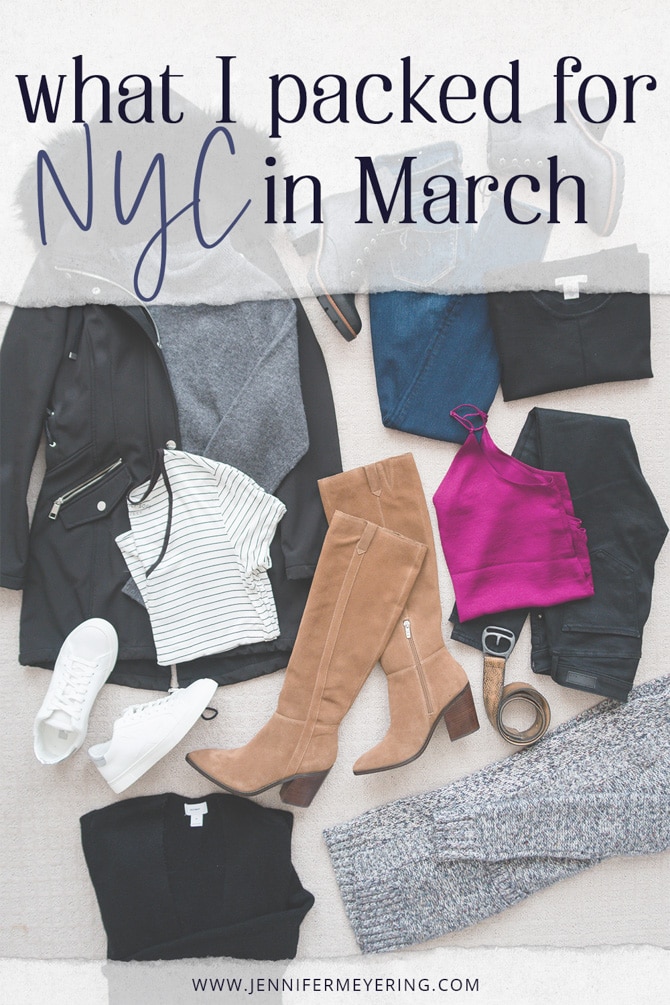 What I packed for NYC in March - JenniferMeyering.com