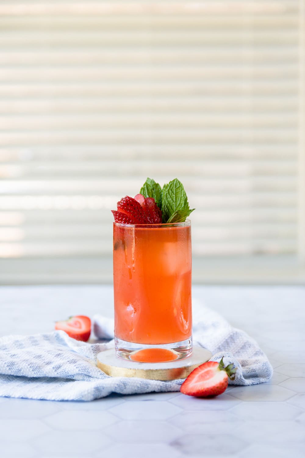 Strawberry Mango Bourbon Smash