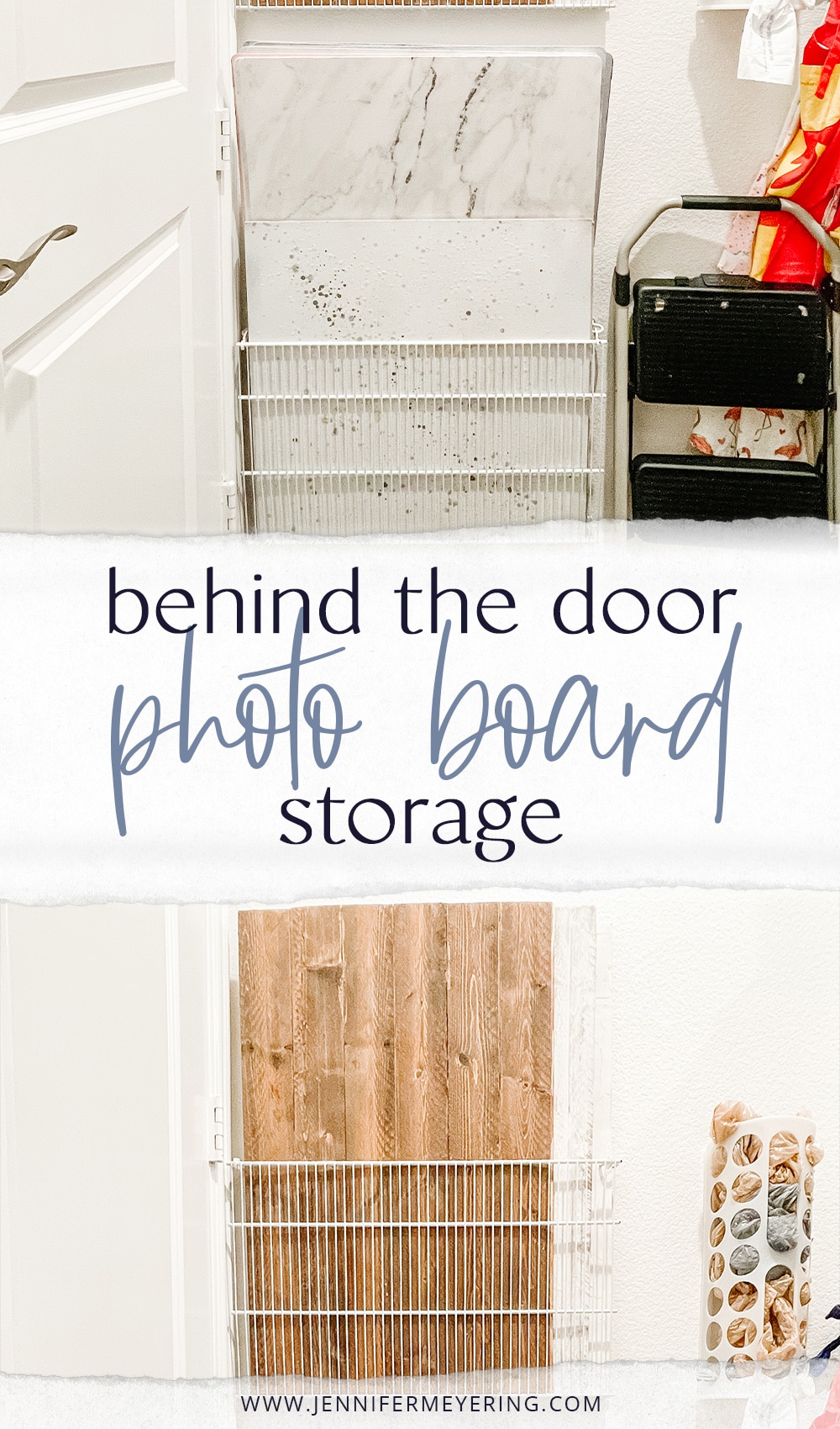 Behind the Door Photo Board Storage - JenniferMeyering.com