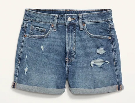 High Waisted Og Straight Ripped Jean Shorts